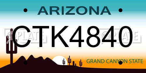 CTK4840 Arizona License Plate