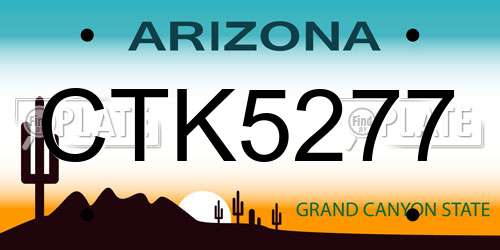 CTK5277 Arizona License Plate