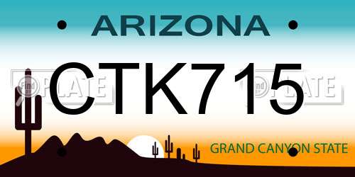 CTK715 Arizona License Plate