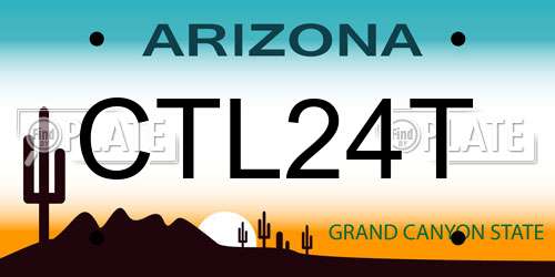 CTL24T Arizona License Plate