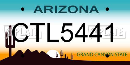 CTL5441 Arizona License Plate