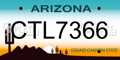 CTL7366 Arizona License Plate
