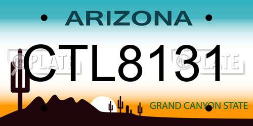 CTL8131 Arizona License Plate