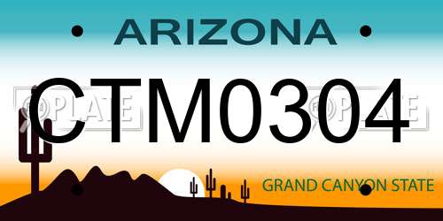 CTM0304 Arizona License Plate