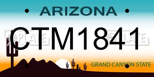 CTM1841 Arizona License Plate
