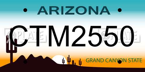 CTM2550 Arizona License Plate