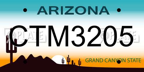 CTM3205 Arizona License Plate