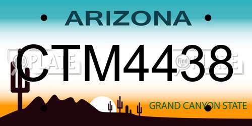 CTM4438 Arizona License Plate