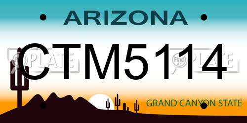 CTM5114 Arizona License Plate