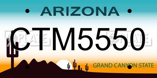 CTM5550 Arizona License Plate
