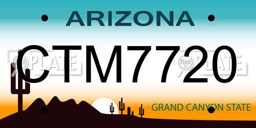 CTM7720 Arizona License Plate