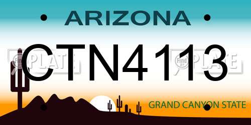 CTN4113 Arizona License Plate