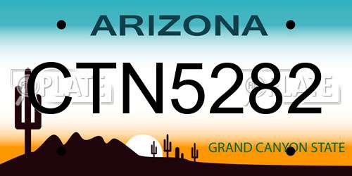 CTN5282 Arizona License Plate