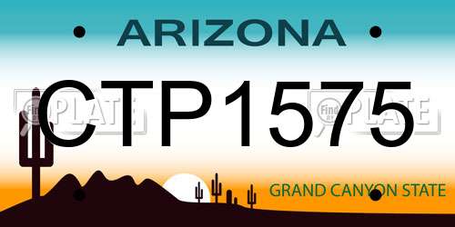 CTP1575 Arizona License Plate