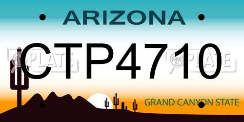 CTP4710 Arizona License Plate