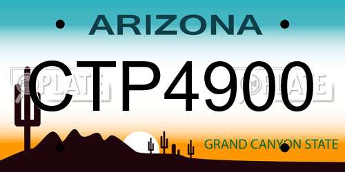 CTP4900 Arizona License Plate