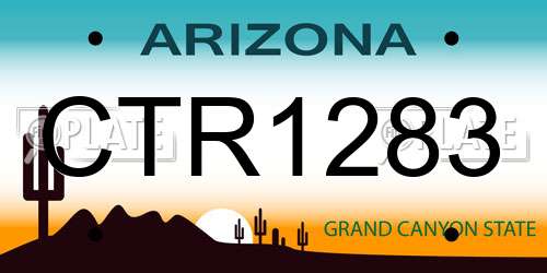 CTR1283 Arizona License Plate