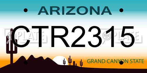 CTR2315 Arizona License Plate