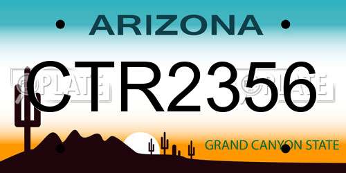 CTR2356 Arizona License Plate