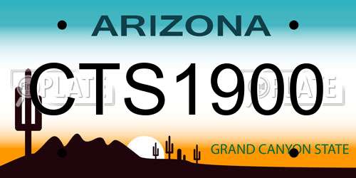 CTS1900 Arizona License Plate
