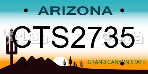 CTS2735 Arizona License Plate