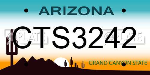 CTS3242 Arizona License Plate