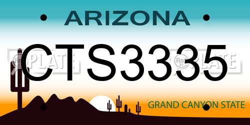 CTS3335 Arizona License Plate