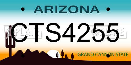 CTS4255 Arizona License Plate