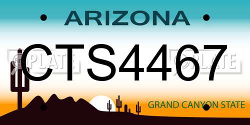 CTS4467 Arizona License Plate