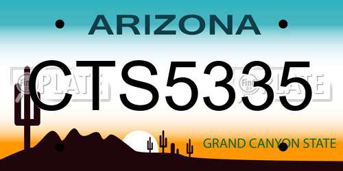 CTS5335 Arizona License Plate
