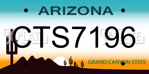 CTS7196 Arizona License Plate