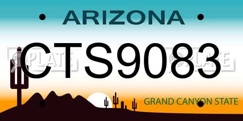 CTS9083 Arizona License Plate