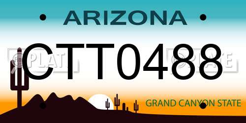CTT0488 Arizona License Plate