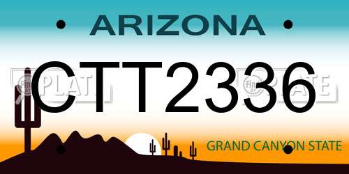 CTT2336 Arizona License Plate