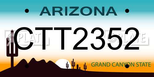 CTT2352 Arizona License Plate