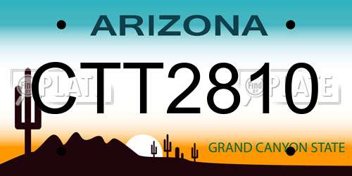 CTT2810 Arizona License Plate
