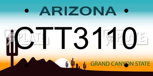 CTT3110 Arizona License Plate
