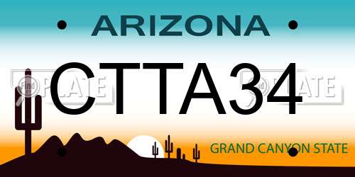 CTTA34 Arizona License Plate