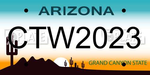 CTW2023 Arizona License Plate