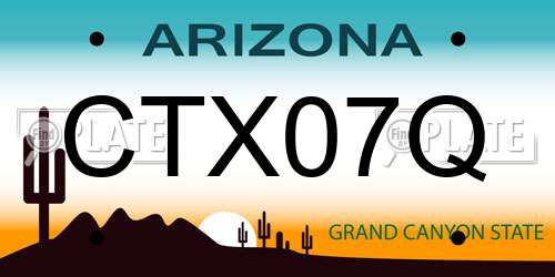CTX07Q Arizona License Plate
