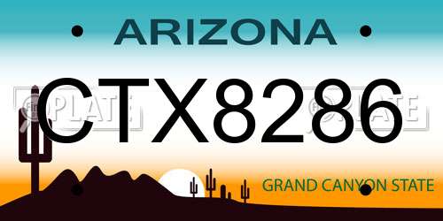 CTX8286 Arizona License Plate