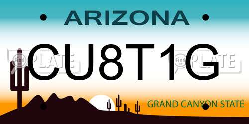 CU8T1G Arizona License Plate