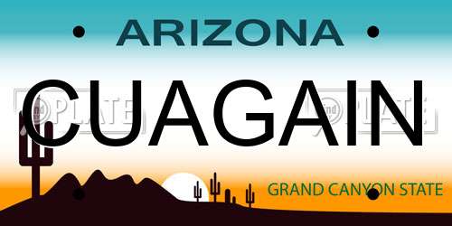 CUAGAIN Arizona License Plate