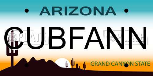 CUBFANN Arizona License Plate