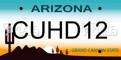 CUHD12 Arizona License Plate