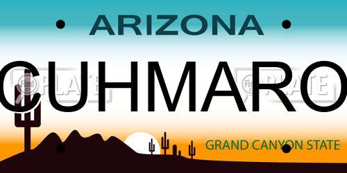 CUHMARO Arizona License Plate