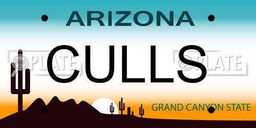 CULLS Arizona License Plate