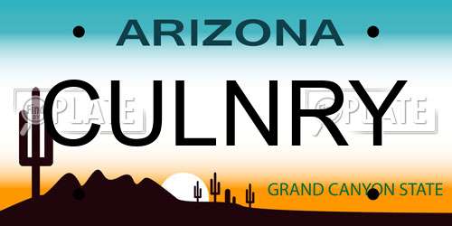 CULNRY Arizona License Plate