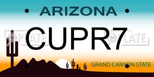 CUPR7 Arizona License Plate