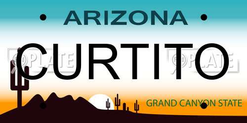 CURTITO Arizona License Plate